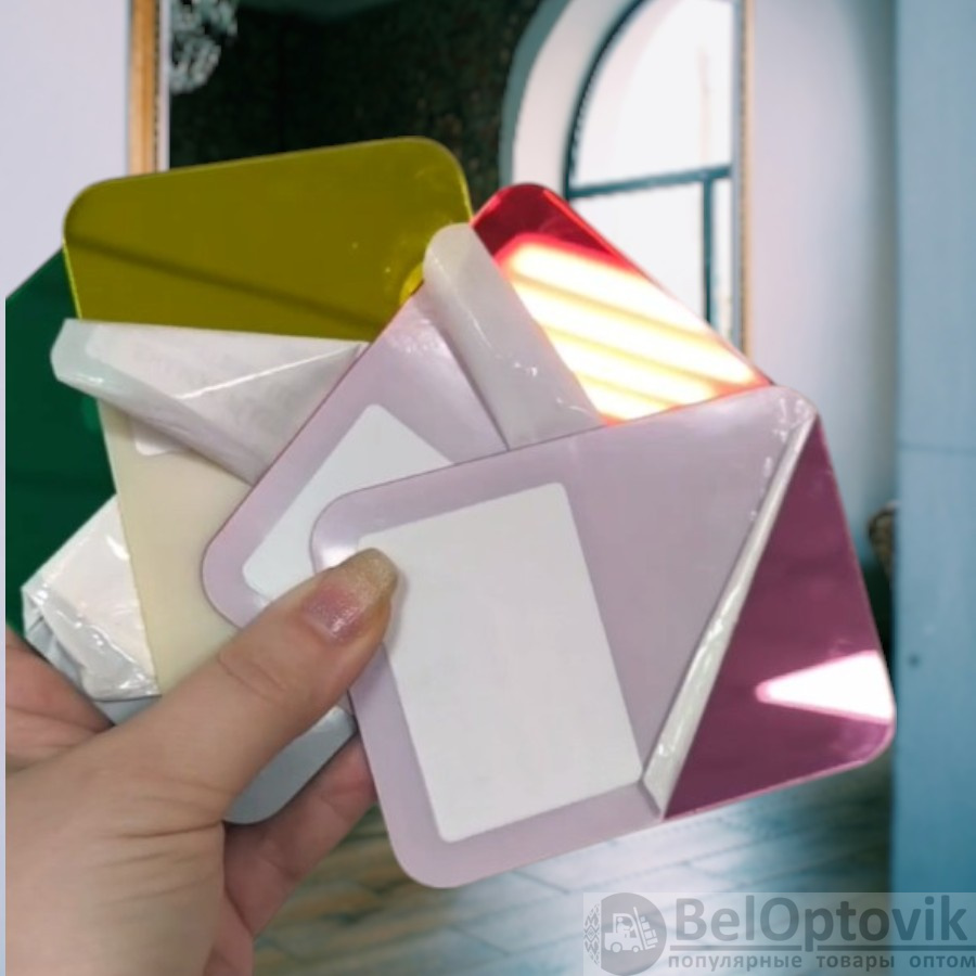 Зеркальный ЦВЕТНОЙ гибкий ПВХ пластик (небьющееся зеркало) / Зеркальные пластиковые панели 2440 х 1220 х 1.2 мм / Наклейки интерьерные